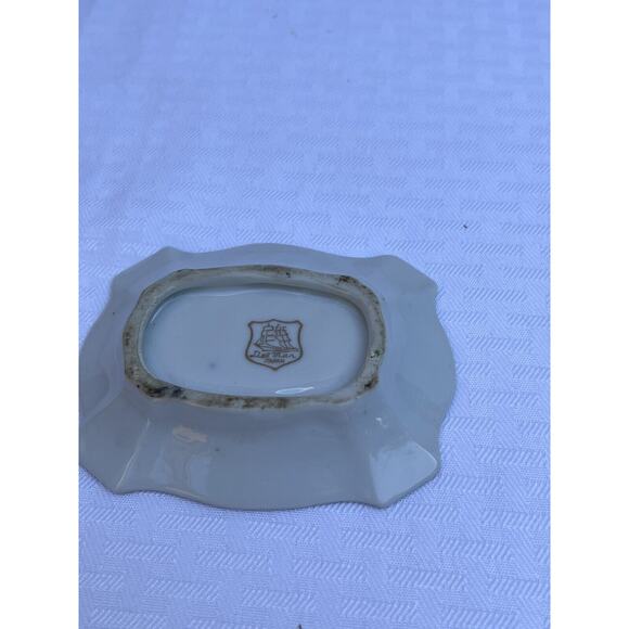 Vintage Del Mar Trinket Dish / Ashtray Gold Rose Floral Japan Art Porcelain - Picture 5 of 10